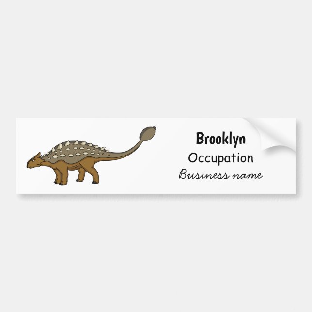 Ankylosaurus bepansrade dinosauriillustration bildekal (Framsidan)