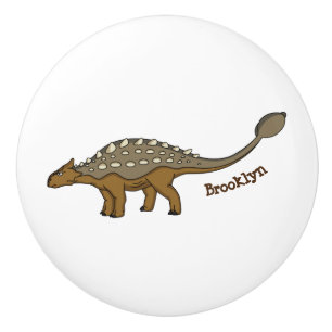 Ankylosaurus bepansrade dinosauriillustration knopp