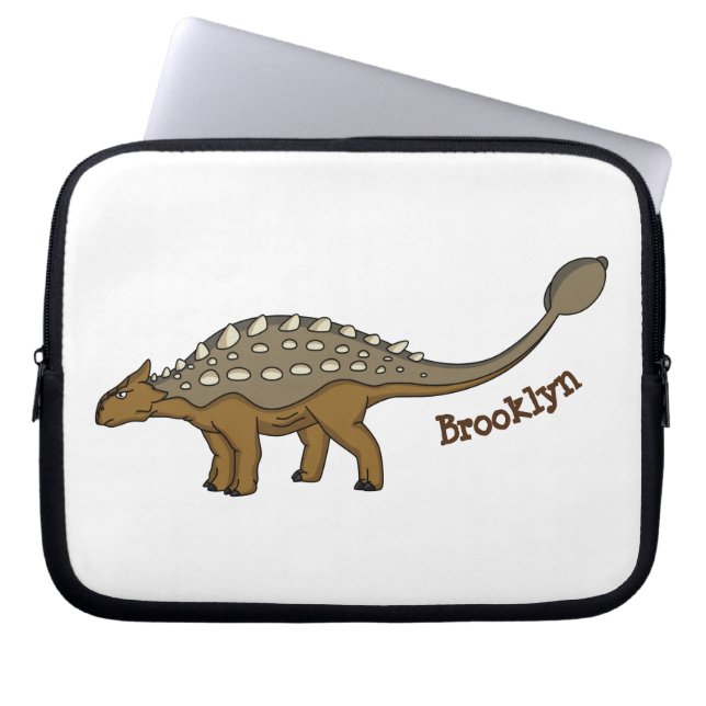 Ankylosaurus bepansrade dinosauriillustration laptop fodral (Framsidan)