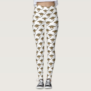 Ankylosaurus bepansrade dinosauriillustration leggings