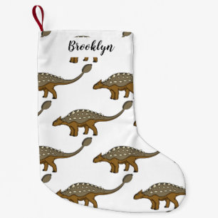 Ankylosaurus bepansrade dinosauriillustration liten julstrumpa
