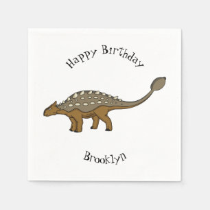 Ankylosaurus bepansrade dinosauriillustration pappersservett