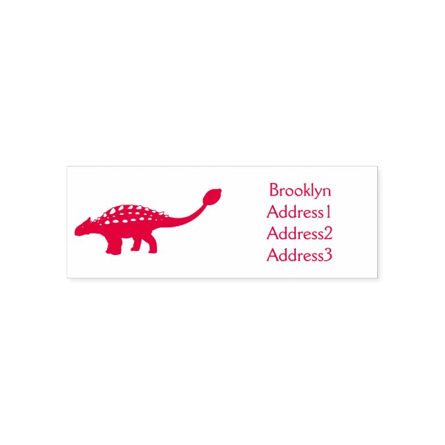 Ankylosaurus bepansrade dinosauriillustration självfärgande stämpel (Design)