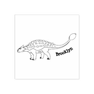 Ankylosaurus bepansrade dinosauriillustration stämpel