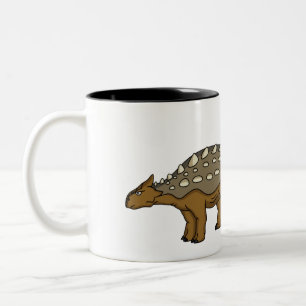Ankylosaurus bepansrade dinosauriillustration Två-Tonad mugg