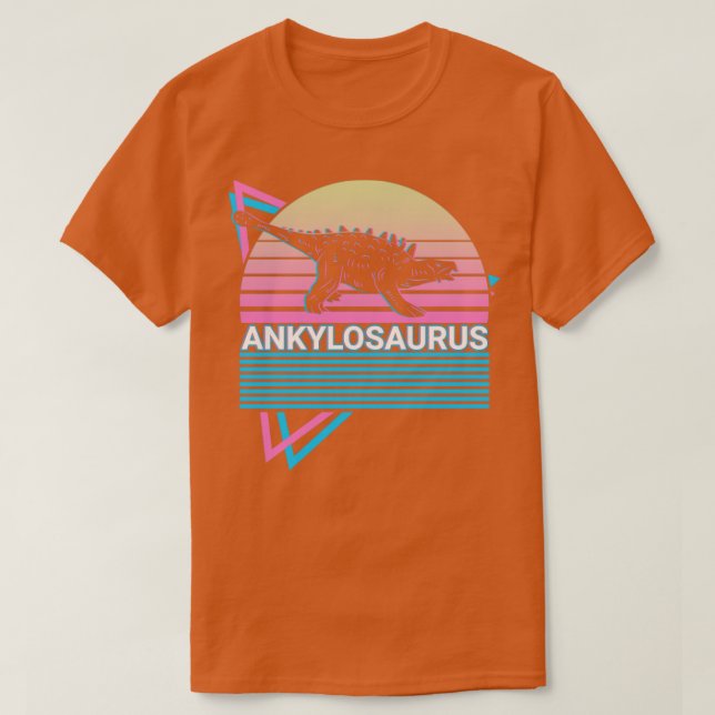 Ankylosaurus Dinosaur Retro T Shirt (Design framsida)