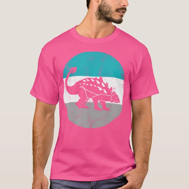 Ankylosaurus Retro Dinosaur Gift För manar eller B T Shirt (Framsida)
