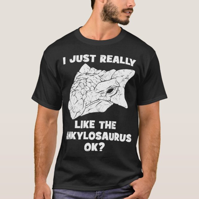 Ankylosaurus Skull Fossil Hunter Funny T Shirt (Framsida)