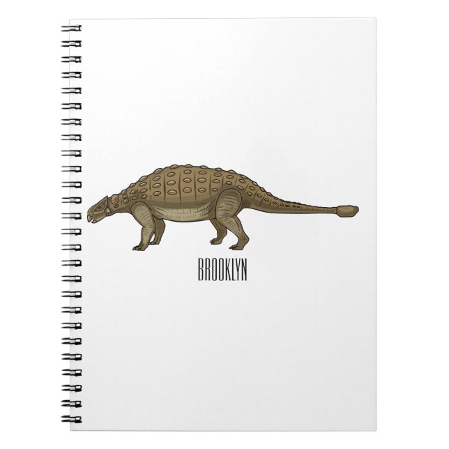 Ankylosaurus tecknad illustration anteckningsbok (Framsidan)
