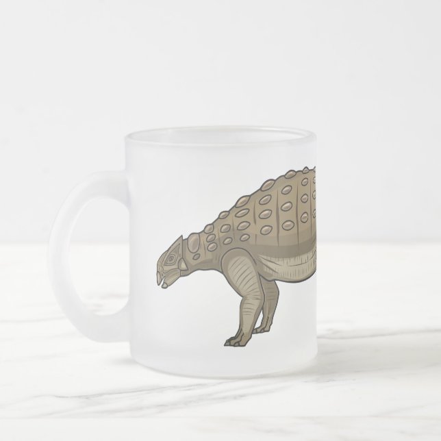 Ankylosaurus tecknad illustration frostad glasmugg (Vänster)