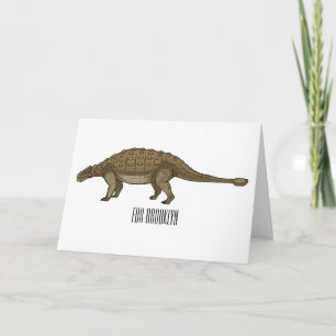 Ankylosaurus tecknad illustration kort