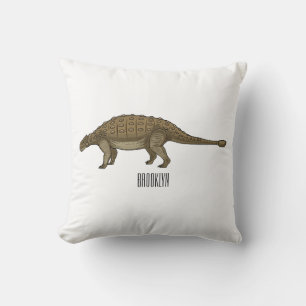 Ankylosaurus tecknad illustration kudde