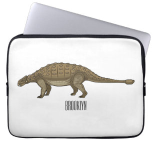 Ankylosaurus tecknad illustration laptop fodral