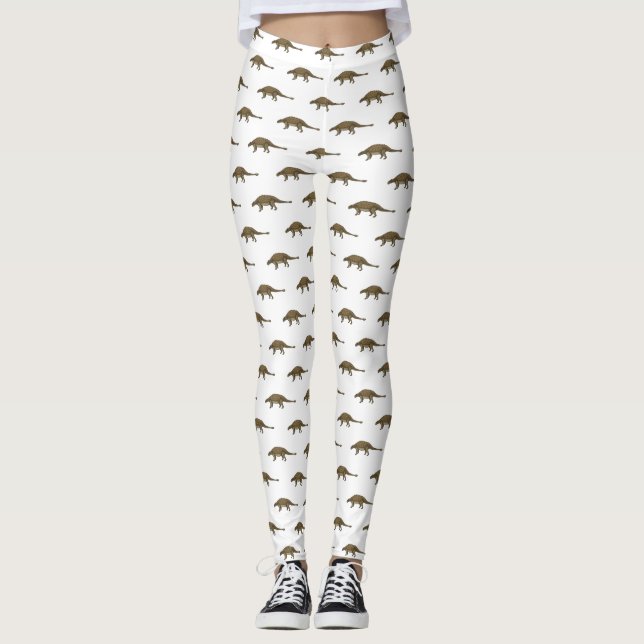 Ankylosaurus tecknad illustration leggings (Framsida)