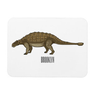 Ankylosaurus tecknad illustration magnet