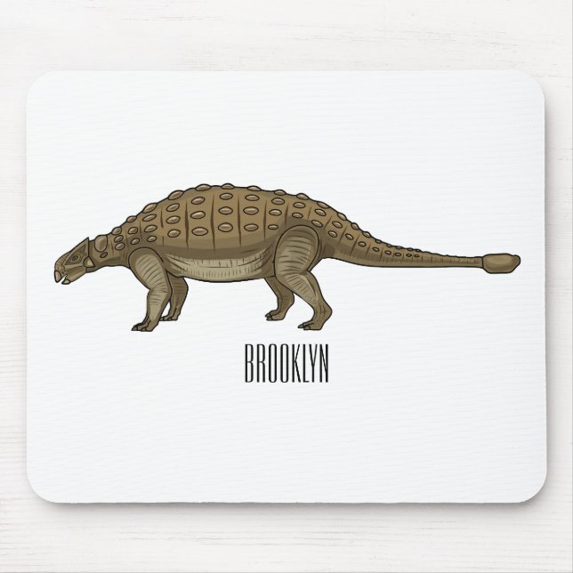 Ankylosaurus tecknad illustration musmatta (Framsidan)