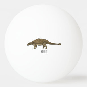 Ankylosaurus tecknad illustration pingisboll