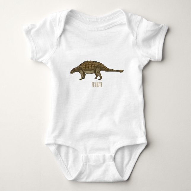 Ankylosaurus tecknad illustration t shirt (Framsida)