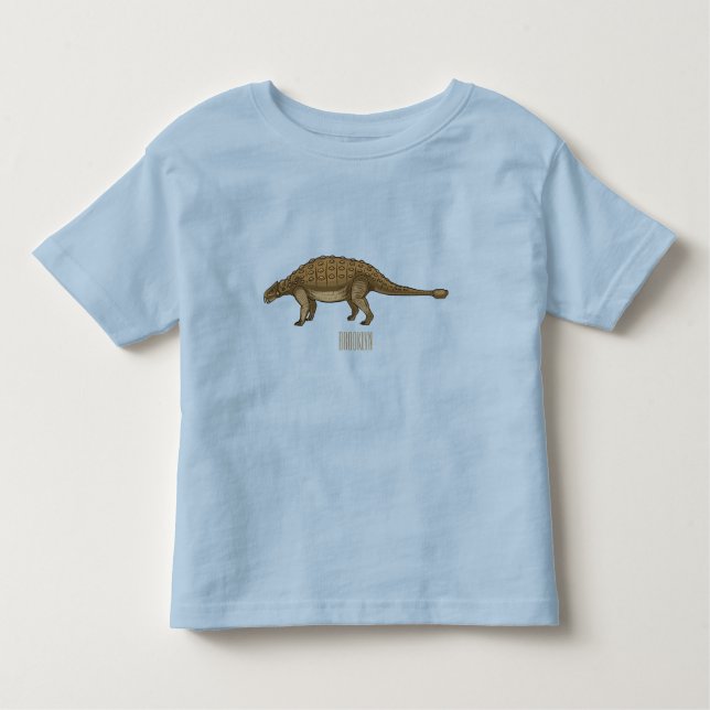 Ankylosaurus tecknad illustration t shirt (Framsida)
