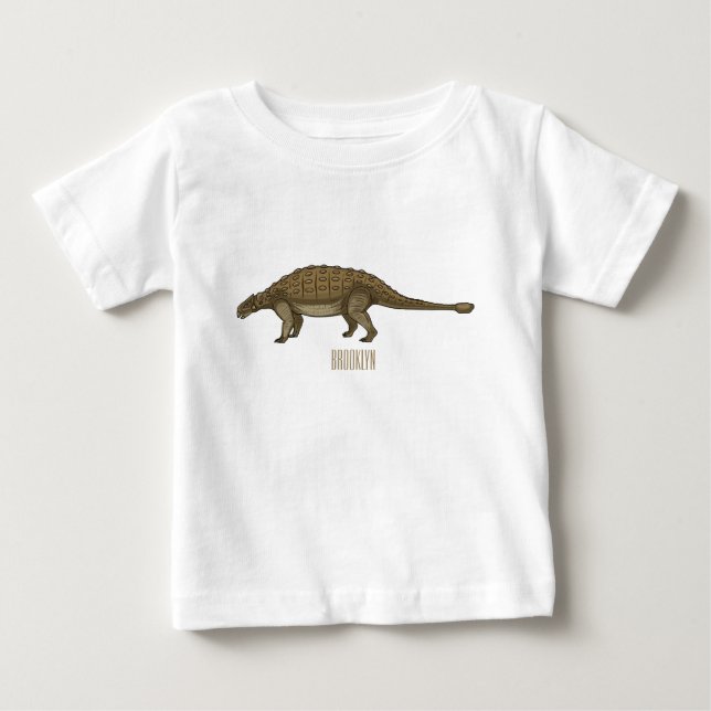Ankylosaurus tecknad illustration t shirt (Framsida)