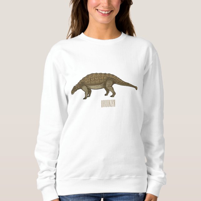 Ankylosaurus tecknad illustration t shirt (Framsida)