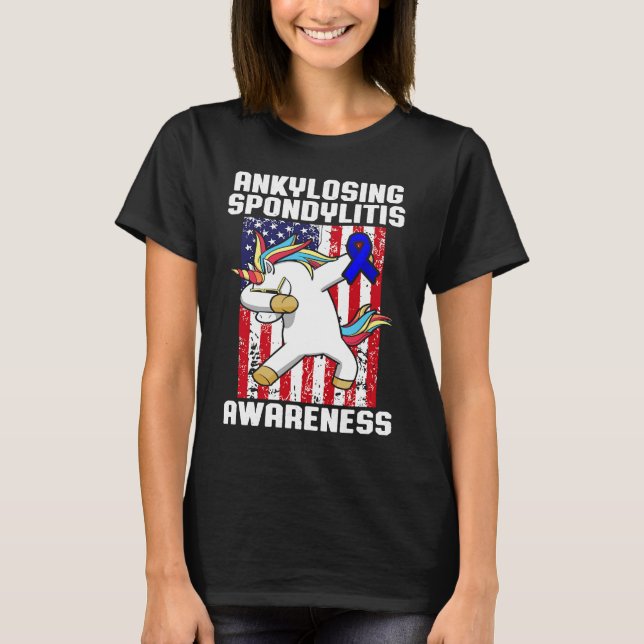 Ankylosing Spondylitis AS Survivor Proud Bechterew T Shirt (Framsida)