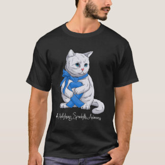 Ankylosing Spondylitis Awareness Month Blue Ribbon T Shirt