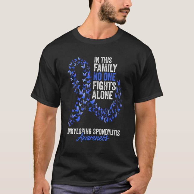 Ankylosing Spondylitis Awareness Month Butterfly B T Shirt (Framsida)
