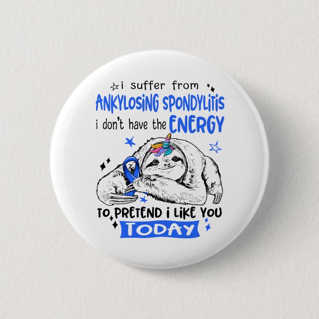 Ankylosing Spondylitis Awareness Month Ribbon Gift Knapp (Framsida)