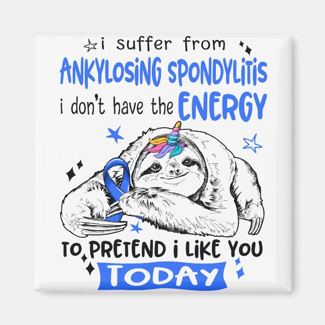 Ankylosing Spondylitis Awareness Month Ribbon Gift Magnet (Framsidan)