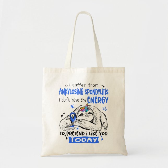 Ankylosing Spondylitis Awareness Month Ribbon Gift Tygkasse (Framsidan)