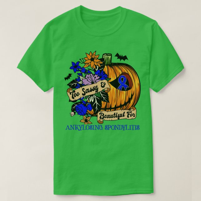 Ankylosing Spondylitis Awareness retro halloween T Shirt (Design framsida)