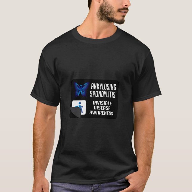 Ankylosing Spondylitis Butterfly Arthritis Warrior T Shirt (Framsida)