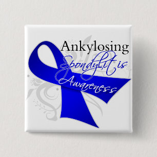 Ankylosing Spondylitis medvetenhetband Knapp