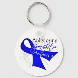 Ankylosing Spondylitis medvetenhetband Nyckelring