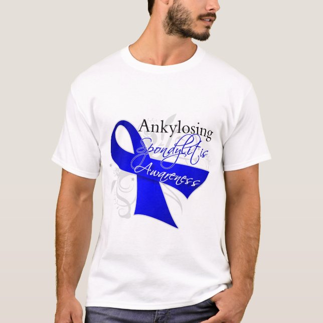 Ankylosing Spondylitis medvetenhetband Tee Shirt (Framsida)