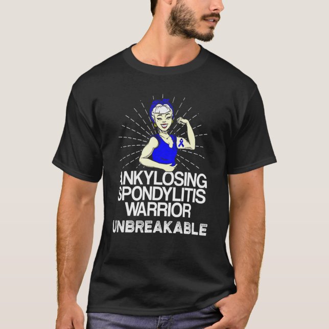 Ankylosing Spondylitis Survivor Hero Bechterew Kri T Shirt (Framsida)
