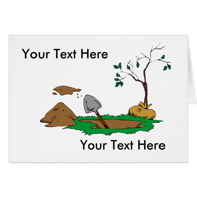 Anläggning a träd - 2 hälsningskort (Framsidan Horizontal)