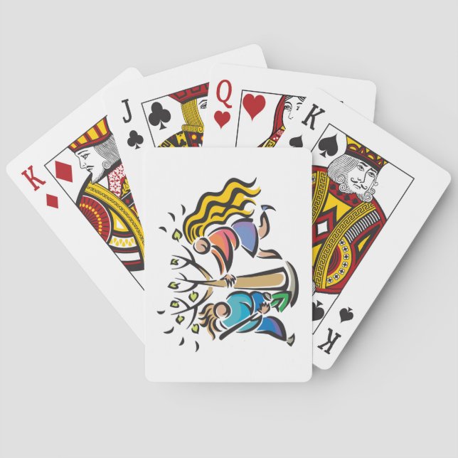 Anläggning A Träd Spel Kort (Baksidan)