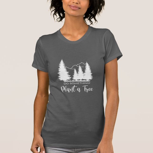 Anläggning av Coolan Träd-Forest-Nature Grått T-Sh T Shirt (Framsida)