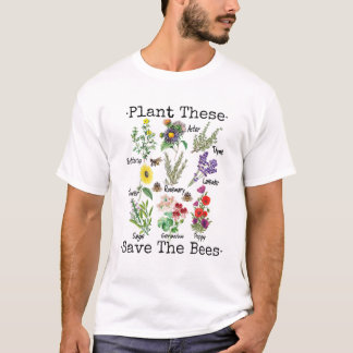 Anläggning av denna Spara Bina Women Gula blommor T Shirt