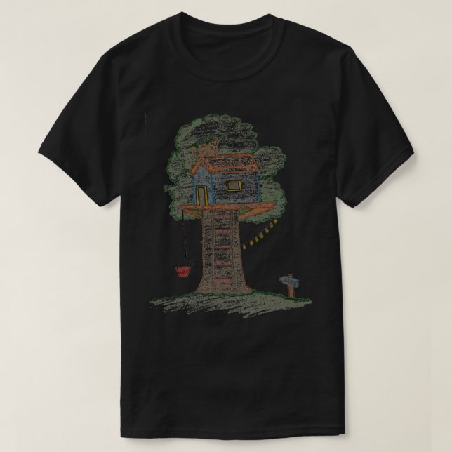 Anläggning av mer träd treehouse t shirt (Design framsida)