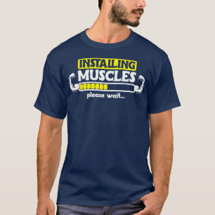 Anläggning av muskler Bodybuilding der Gym Fitness T Shirt