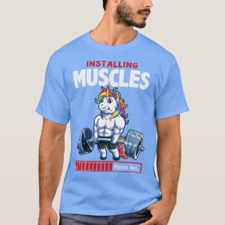 Anläggning av muskler Deadlfit Unicorn Gym T Shirt