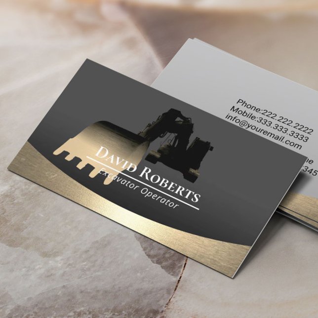 Anläggning av Professionell för grävmaskiner Visitkort (Skapare uppladdad)