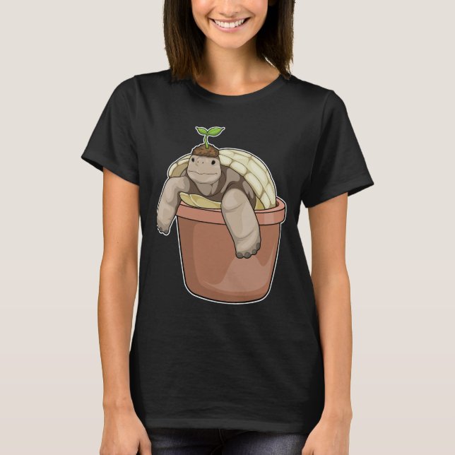 Anläggning av sköldpaddsväxter t shirt (Framsida)