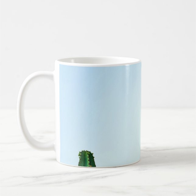 Anläggning för grönt i vit bakgrund kaffemugg (Vänster)