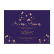 Anläggning för koppar och blått blommigt bröllop