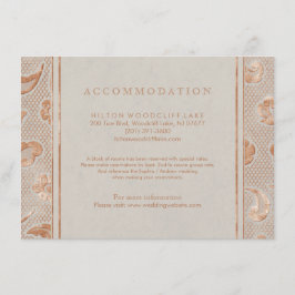 Anläggning för landsbyggsbröllopet Kraft guld Snör Tilläggskort