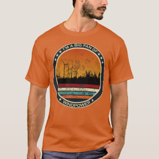Anläggning för vind av förnybar energi i skogen vi t shirt